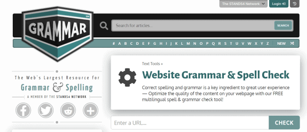 Website Grammar and Spell Check